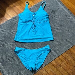 Time and Tru Blue Women's Swim Set